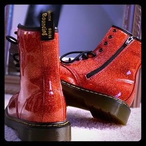 Red Glitter DrMartins